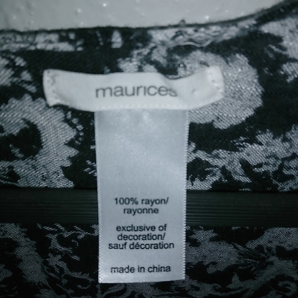 Maurices OS Boho Black Pattern Cotton Duster - Picture 2 of 5